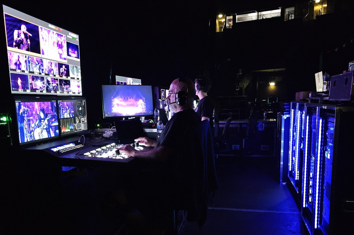 Tim Brennan working on a live production